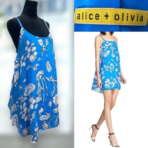 ALICE + OLIVIA Ladybug Garden Floral Mini Dress Size M - Picture 1 of 15